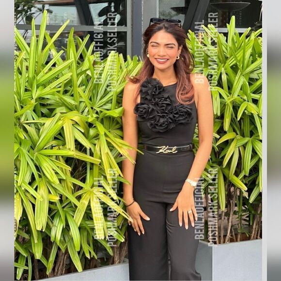 Zara TEXTURED FLORAL CREPE JUMPSUIT - Picture 5 of 15